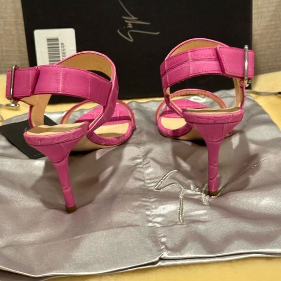 Giuseppe Zanotti coline croc embroidered Leather sandals in ficus size 7 - Picture 4 of 14